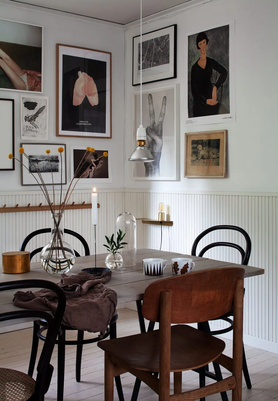 After: fully restored dining room following fire damage cleanup