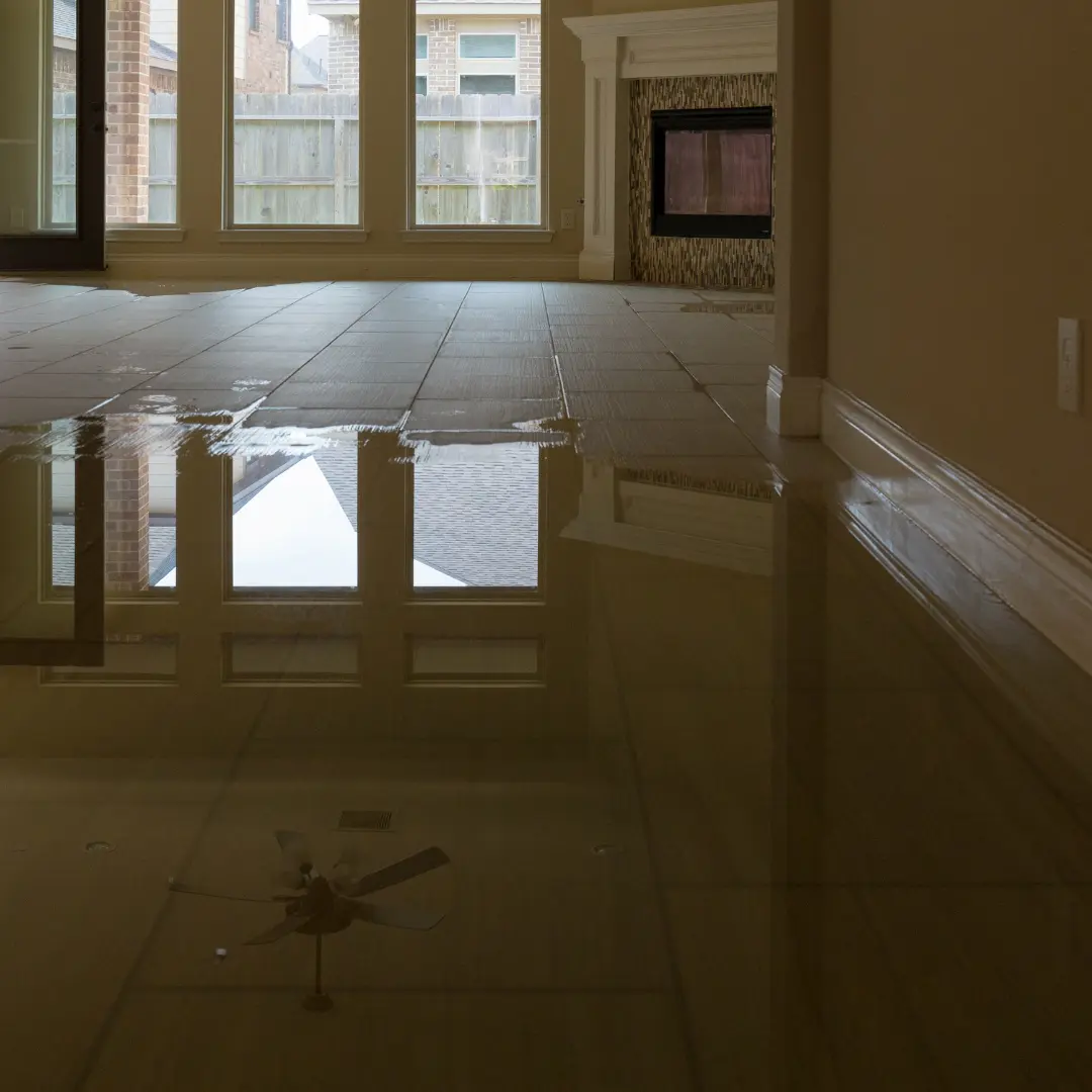 Professional water damage restoration equipment in a Markham home