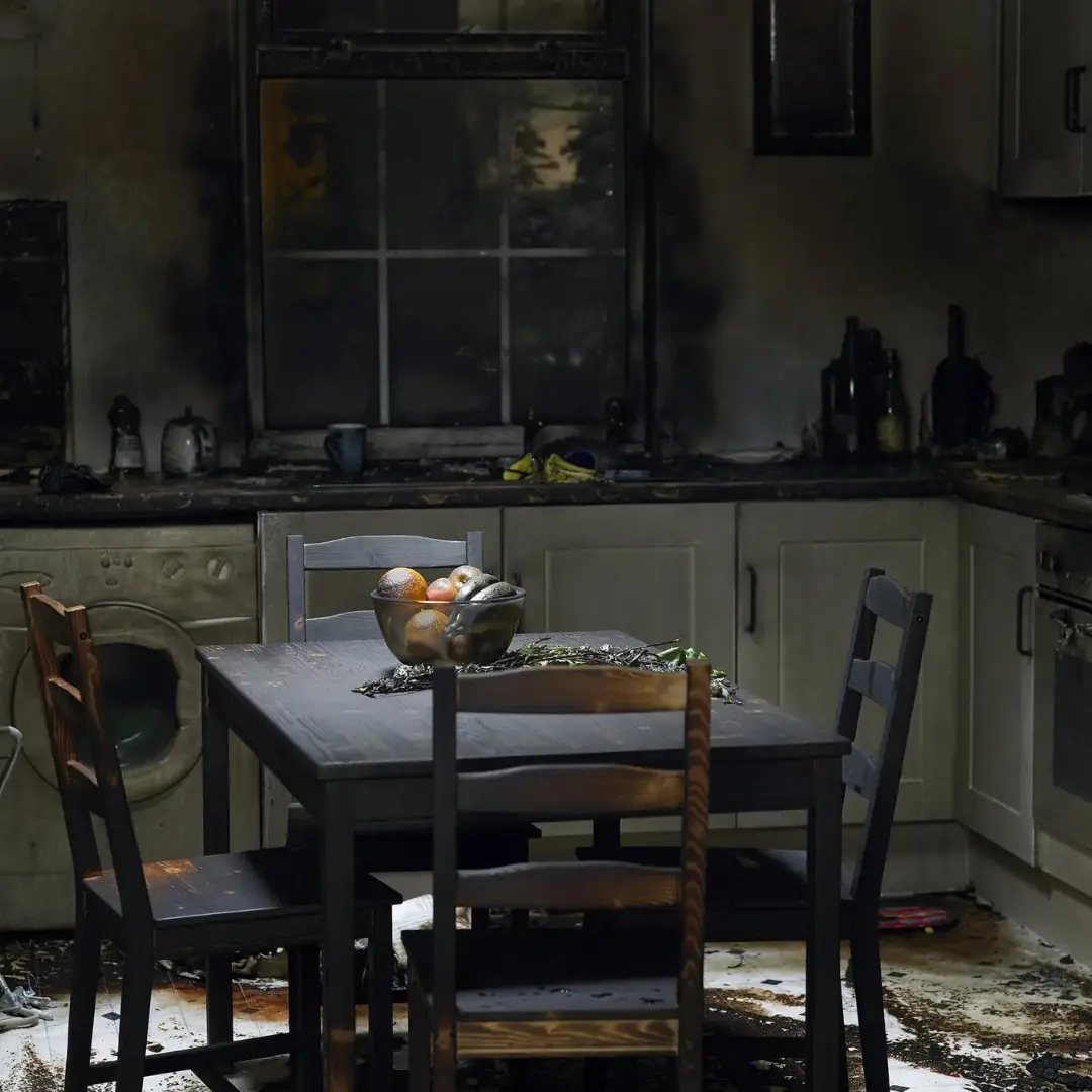 Fire and smoke damage cleanup and restoration in a GTA home