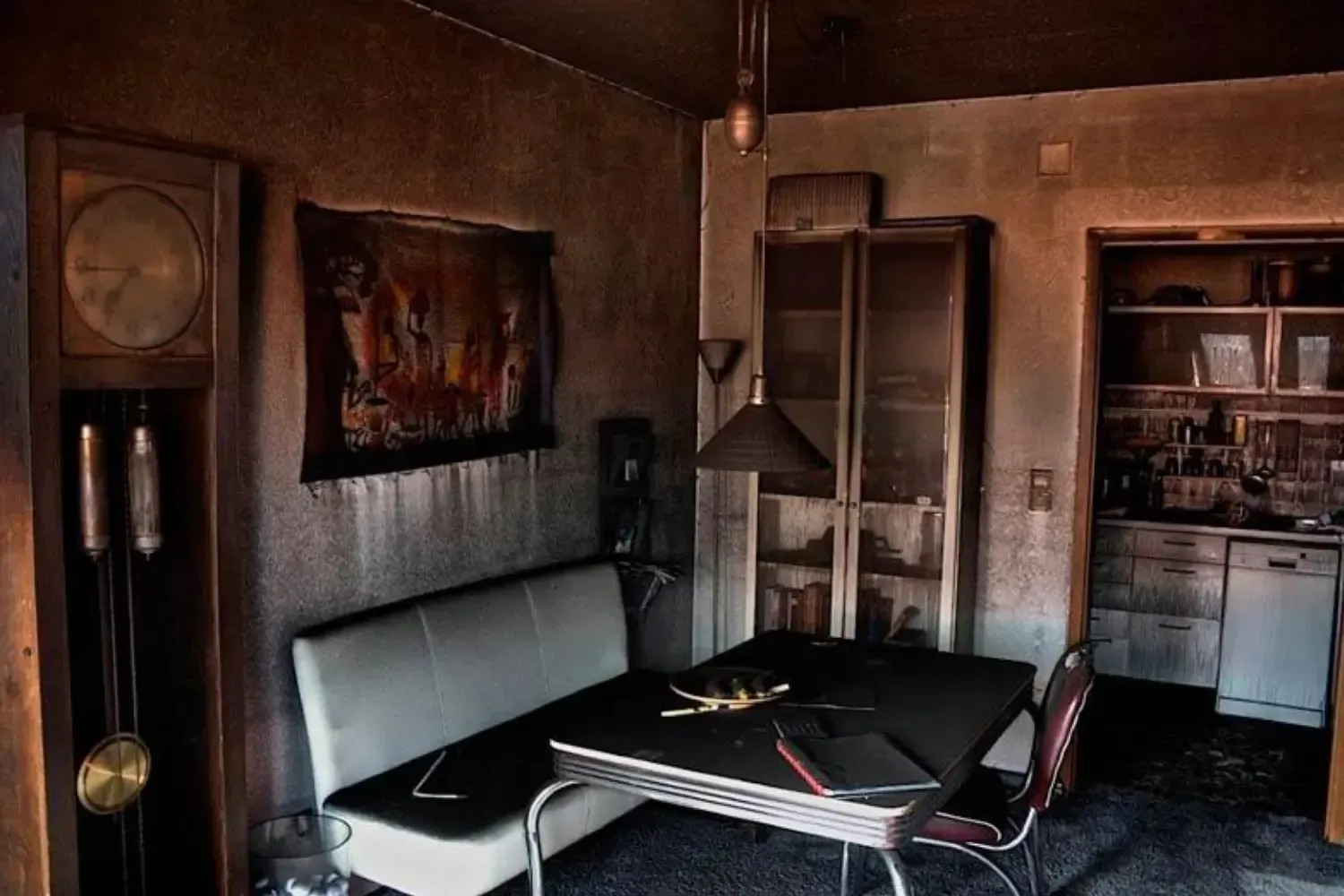 Before: fire and smoke damage in Toronto home